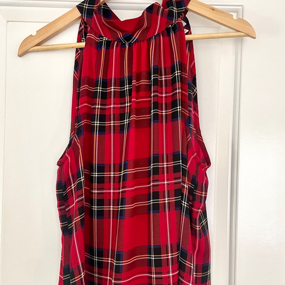 J. Crew plaid sleeveless blouse, sz. 6